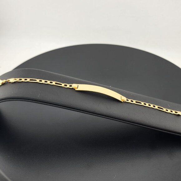 New 18K Gold Filled Brazilian ID Bracelet – Personalized Style Gift - Picture 5 of 6